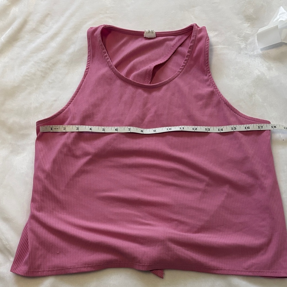 Yogalicious Pink Ribbed Tank Top